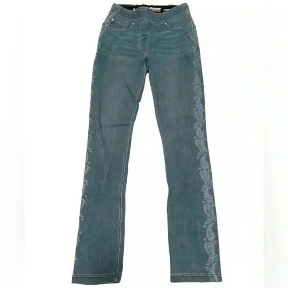 Luxe Denim - LUXE denim decal jegging stretch skinny jeans